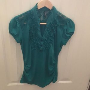 Spring Turquoise inspired top